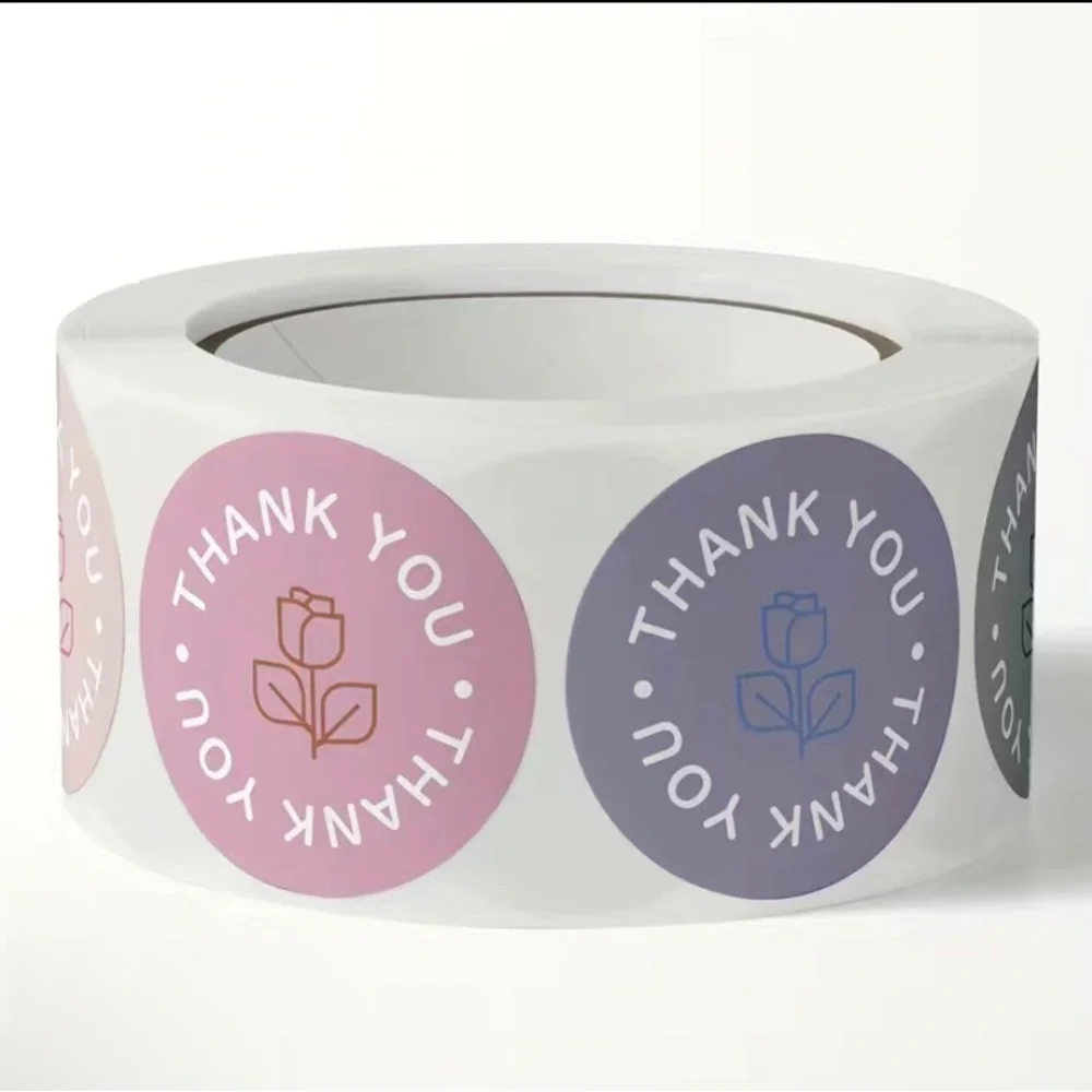 1roll/500pcs party thank‎ you stickers